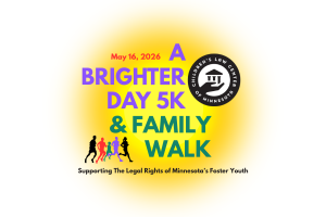 Children's Law Center of Minnesota's Second Annual "A Brighter Day 5K & Family Walk" logo