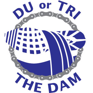 DAM SPRINT TRIATHLON + DUATHLON logo