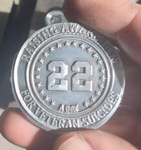 Soldier/veteran Suicide awareness medal Virtual Race Challenge Coin Challenge logo