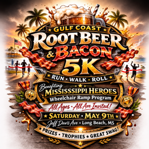 Gulf Coast Root Beer & Bacon 5K - May 9th - Long Beach, MS logo