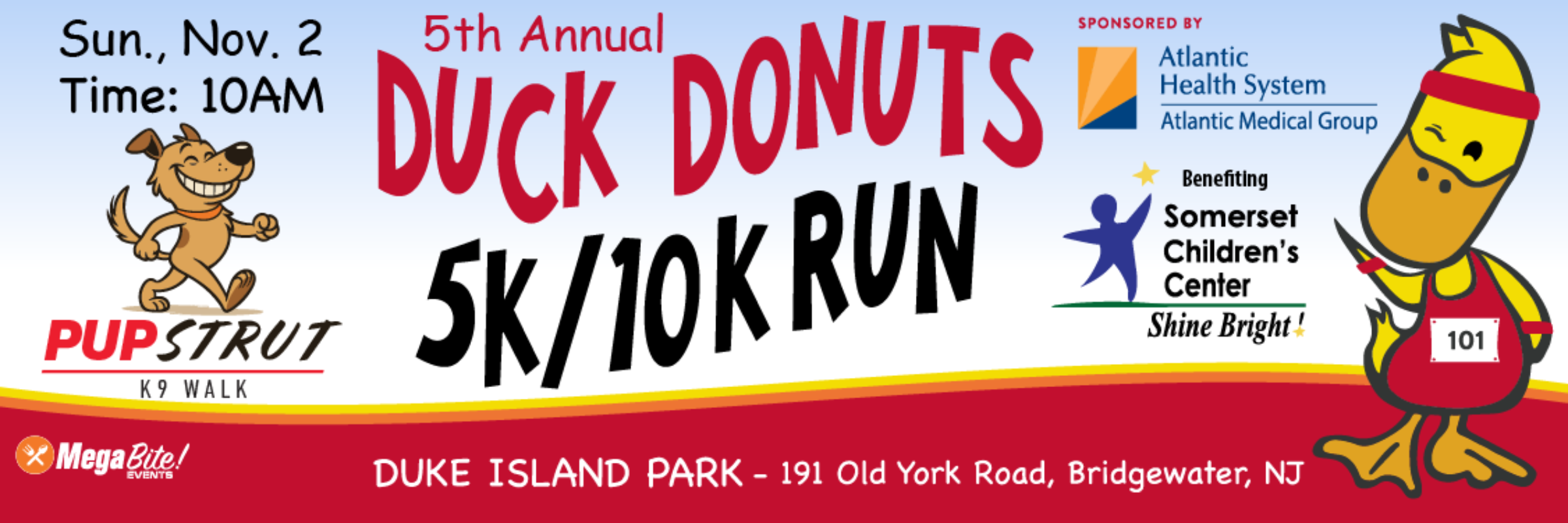 6th ANNUAL DUCK DONUT 5K/10K and NEW 2K Pup Strut