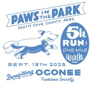 OHS Paws in the Park 5k run & 1 mile walk logo