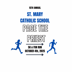St. Mary School Williamston Pace the Priest- Saturday October 4th logo
