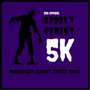 Spooky Sprint 5k & 1 Mile - Presented by Muskingum County Family Ymca logo