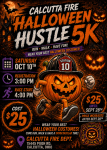 Calcutta Fire Halloween Hustle 5K & Walk logo
