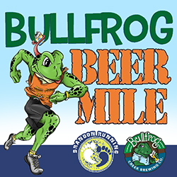 Bullfrog Beer Mile presented by Brandon Running Association logo