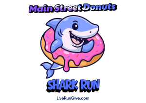 8:30 am Main Street Donuts Shark Run 5K logo
