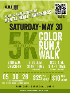 CHI Mental Health Color Run/Walk 5K logo