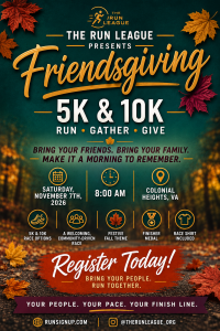 The Run League Presents: Friendsgiving 5K & 10K logo