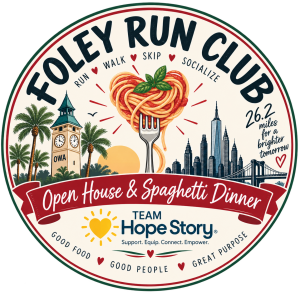 Foley Run Club Open House — Where New Friends, Good Carbs & a Great Cause Come Together!! logo