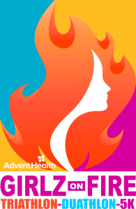 AdventHealth Girlz on Fire Women's Triathlon & 5K logo