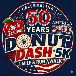 Nappanee Apple Festival Donut Dash 5K and Donut 1-Mile Run / Walk logo