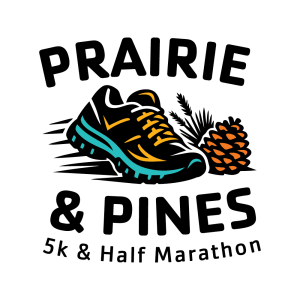 Prairie & Pines 5k and Half Marathon logo