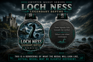 Loch Ness Legendary Depths Virtual Race | Cryptid Quest Series 1M 5K 10K 13.1 26.2 logo