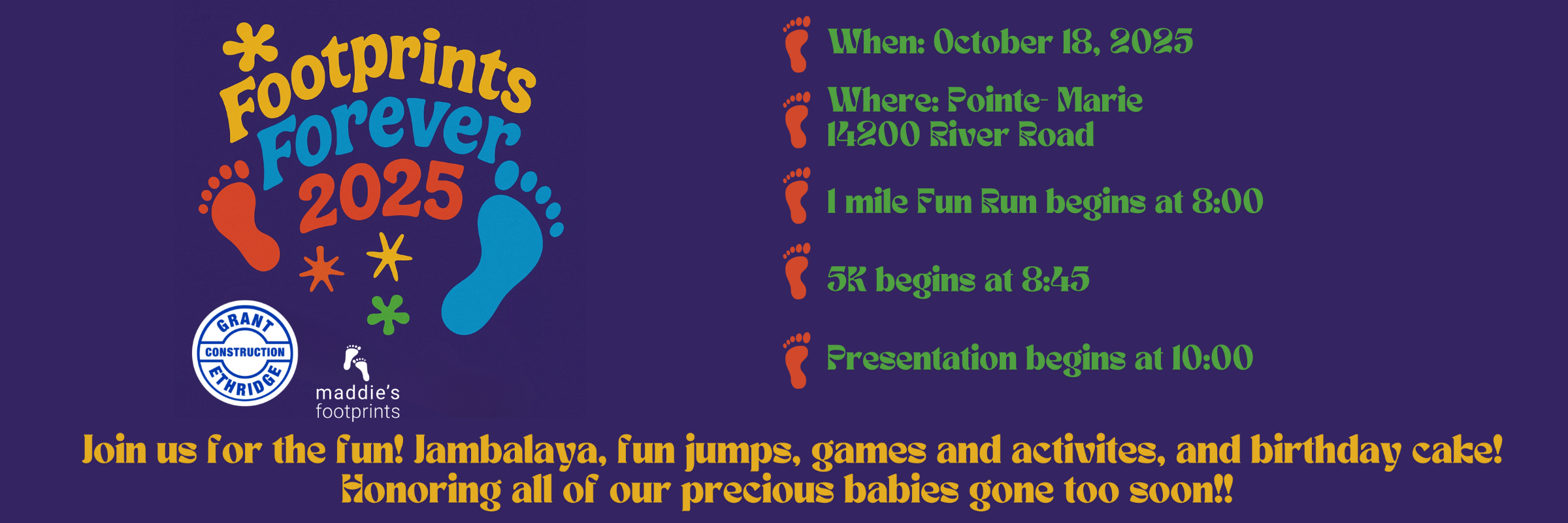 Footprints Forever 5k and 1 Mile Fun Run