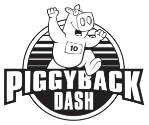 The Piggyback Dash 10K, 5K, 2K logo