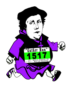 "Luther Run" 5k Race for Recovery logo