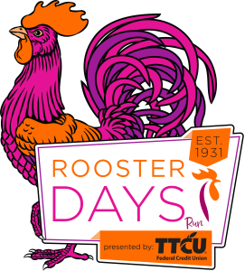 Rooster Days Run presented by TTCU Federal Credit Union logo