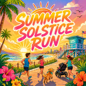 Summer Solstice Run : 5K.10K. Half Marathon –by Califlow Runs logo