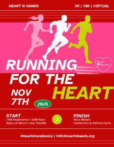 "Running for the HEART 5K | 10K" RUN/WALK NEW ORLEANS 2026 logo