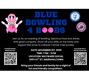 Blue Bowling 4 Boobs-Marshalltown logo
