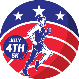 Run White and Blue 5K logo