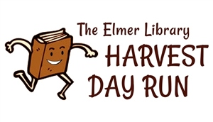 Elmer Library Harvest Day 5k Run logo