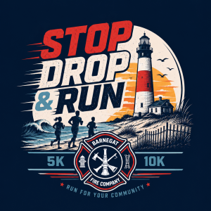 Stop Drop and Run 5k 10k logo