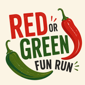 Red or Green Fun Run logo