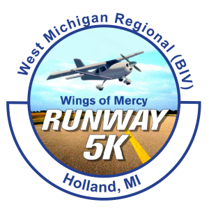 Wings of Mercy West Runway 5K logo