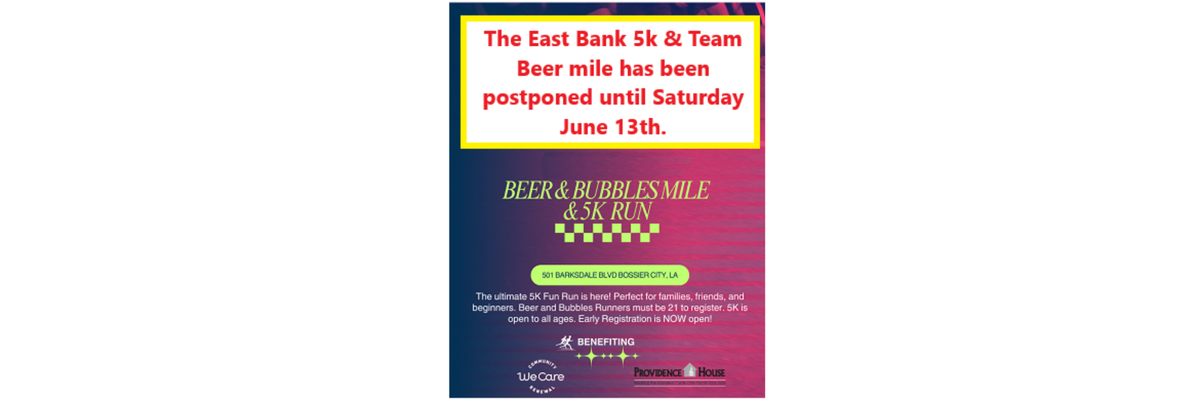 The East Bank Run 5k & Team Beer Mile