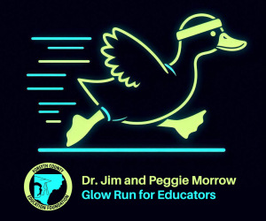 Dr. Jim and Peggie Morrow Glow Run for Educators 5K logo