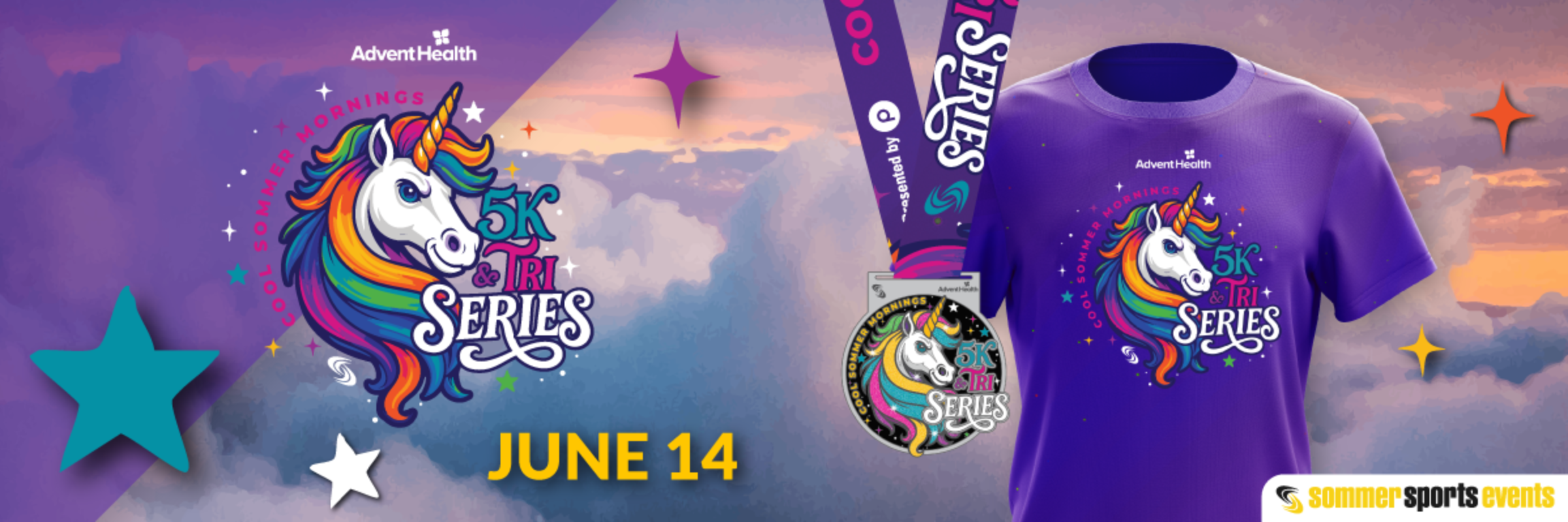 AdventHealth Cool Sommer Mornings Triathlon-Duathlon-5K Series #1