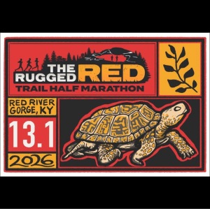 The Rugged Red Trail Half Marathon logo