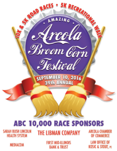 Arcola Broom Corn Festival Races logo