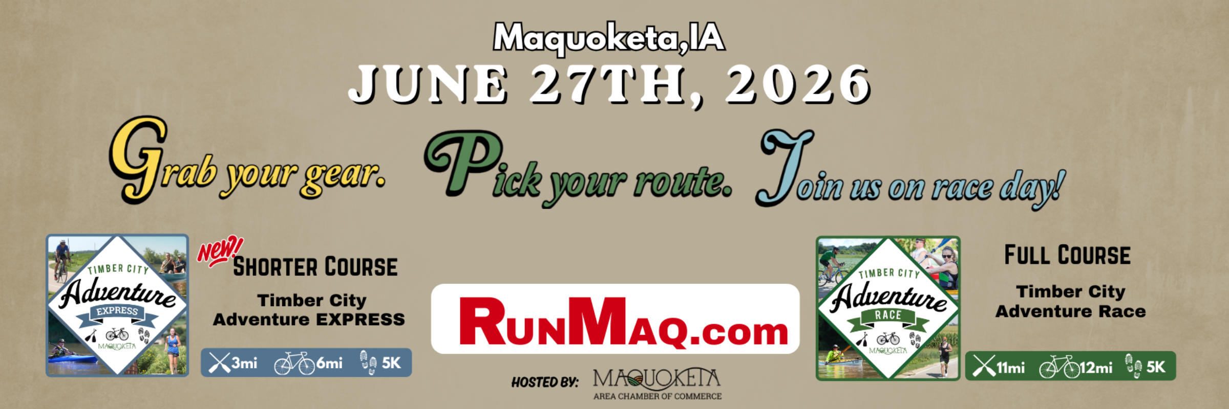 Timber City Adventure Race- Kayak or Canoe/Bike/Run