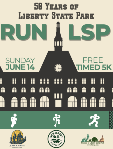 Run Lsp - 50 Years of Liberty State Park logo