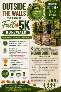 Outside the Walls Fall 5k Run/Walk logo