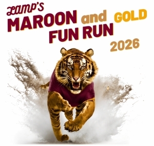LAMP's Maroon and Gold Fun Run logo