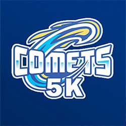 The Cottey Comets 5k logo