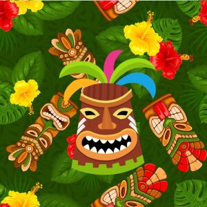 Tiki Time Run: Paradise Run  5K, 10K, & Half Marathon by Califlow Runs logo