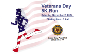 Langhorne American Legion Veteran’s Day 5K logo