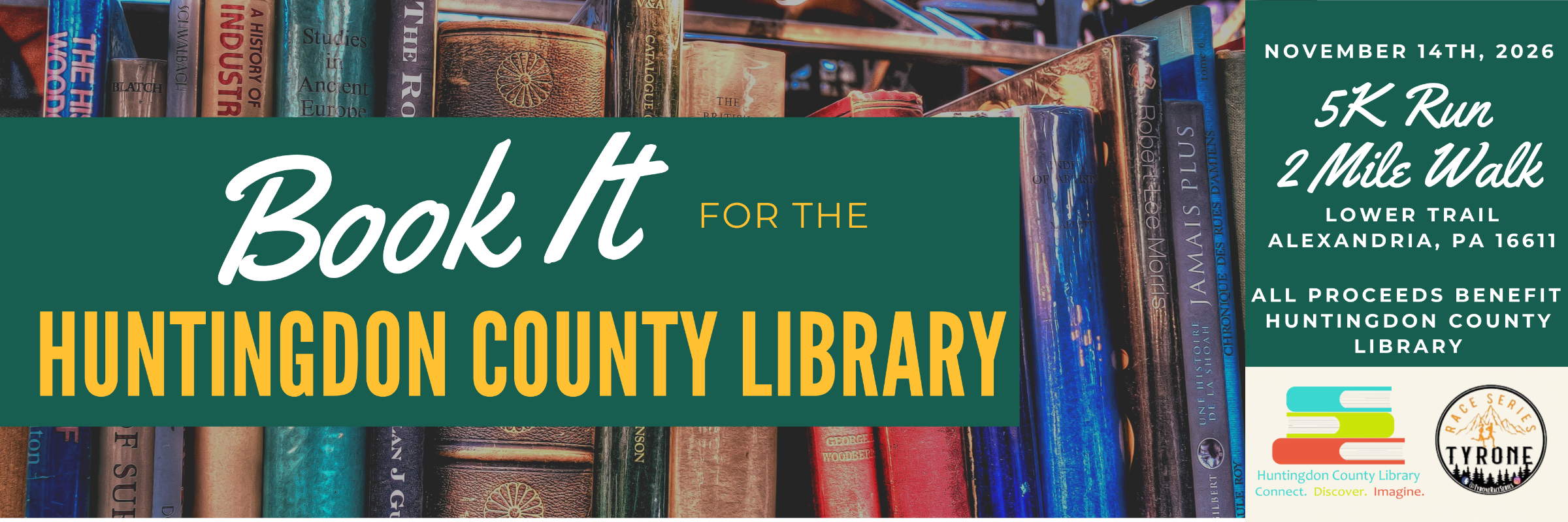 Book It for the Huntingdon County Library