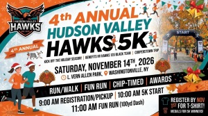 Hudson Valley Hawks Holiday Kick-Off 5k logo