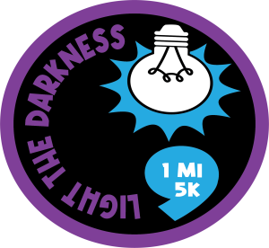 Light The Darkness 5K & 1 Mile Glow Run logo