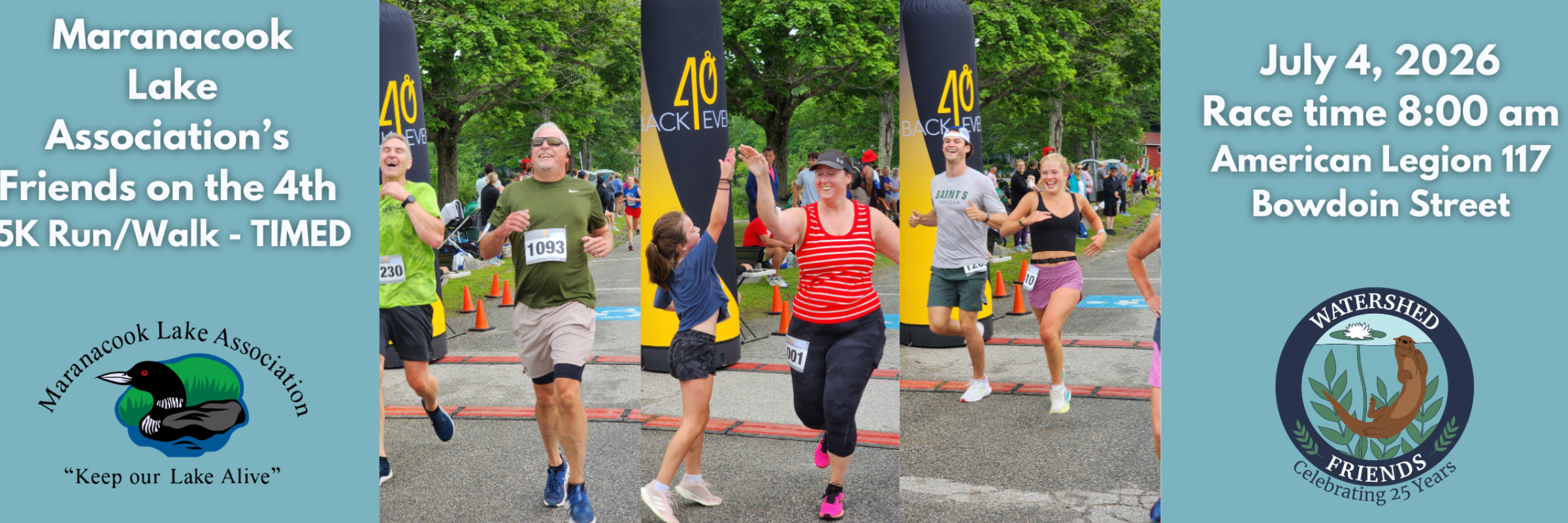 "Maranacook Lake Association and Watershed Friends on the 4th" 5K Run/Walk