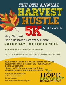 Harvest Hustle 5K & Dog Walk logo