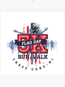 Three Oaks Flag Day 5K logo