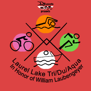 DQ Laurel Lake Triathlon, Duathlon, Aquabike, Aquathlon, & Super Sprint Triathlon in honor of William Laubengeyer *# logo