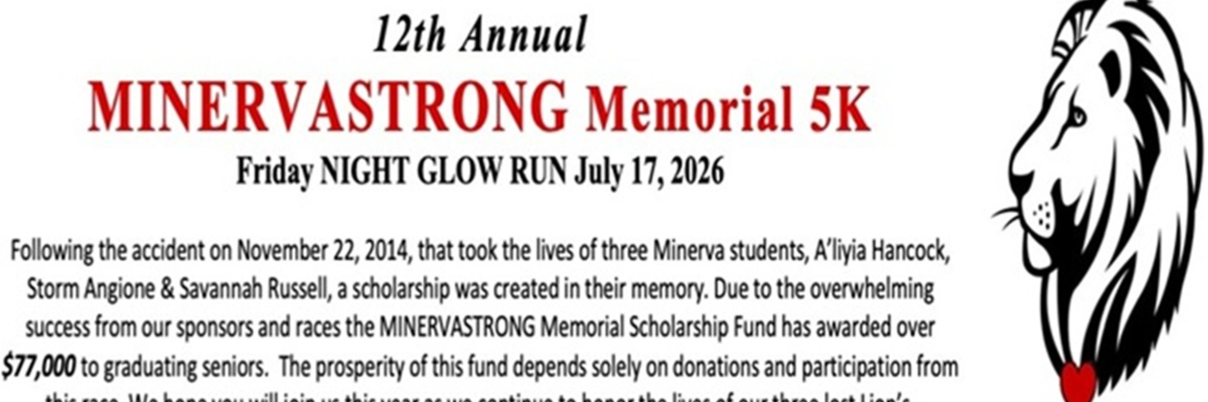 2026 Minerva Strong 5K and 1 Mile Fun Run/Walk